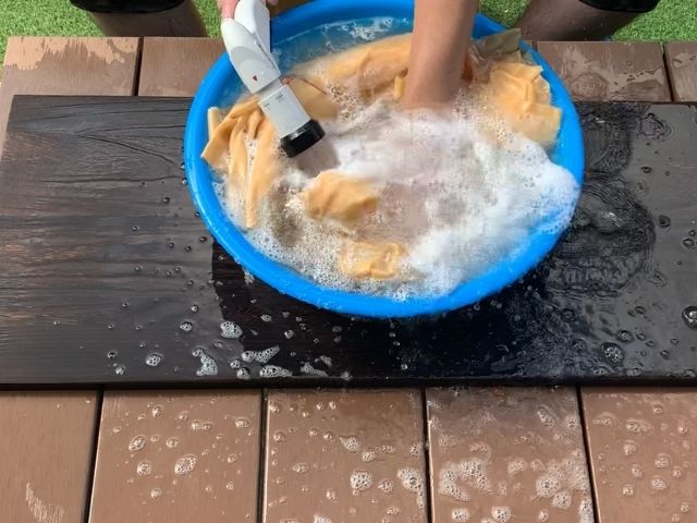 水洗いする②